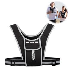 28 X RUNNING PHONE HOLDER VEST, ADJUSTABLE JOGGER PHONE HOLDER REFLECTIVE RUNNING HYDRATION VEST 3 POCKET WATER AND KEY BOTTLE HOLDER RUNNING ACCESSORIES FOR MEN WOMEN CYCLING WALKING EXERCISE - TOTA