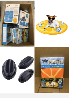 QUANTITY OF ASSORTED ITEMS TO INCLUDE ALL FOR PAWS OUTDOOR LARGE DOG SPLASH PAD, 150CM DOG GARDEN SPRINKLER MAT, 0.58MM THICKENED SPLASH SPRINKLER PAD, ADJUSTABLE SPRAY HEIGHT SUMMER OUTDOOR DOG WATE