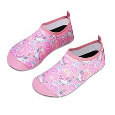 10 X KIDS BEACH SHOES SWIM WATER SHOES TODDLER SHOES BOYS GIRLS BAREFOOT AQUA SOCKS FOR CHILDREN POOL SURFING YOGA SEASIDE SPORT?PINK?SIZE 5.5/6 UK CHILD? - TOTAL RRP £108: LOCATION - B RACK