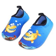 20 X KIDS BEACH SHOES SWIM WATER SHOES TODDLER SHOES BOYS GIRLS BAREFOOT AQUA SOCKS FOR CHILDREN POOL SURFING YOGA SEASIDE SPORT?BLUE PPY?SIZE 5.5/6 UK CHILD? - TOTAL RRP £216: LOCATION - B RACK