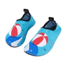 20 X KIDS BEACH SHOES SWIM WATER SHOES TODDLER SHOES BOYS GIRLS BAREFOOT AQUA SOCKS FOR CHILDREN POOL SURFING YOGA SEASIDE SPORT(GREEN,SIZE 9) - TOTAL RRP £224: LOCATION - B RACK