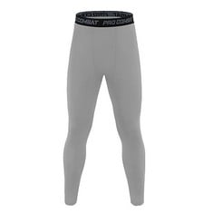 9 X HYCOPROT MEN'S COMPRESSION PANTS ATHLETIC TIGHT,LEGGINGS BASE LAYER BOTTOMS FOR RUNNING WORKOUT SPORTS YOGA BASKETBALL (S, GREY) - TOTAL RRP £92: LOCATION - C RACK