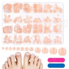 13 X SQRT 360 PCS FRENCH FAKE TOE NAIL ART TIPS WITH NAIL FILE FALSE NAIL FOR TOES ACRYLIC TOE NAIL NUDE WHITE FALSE TOE NAILS FALSE TOENAILS FULL COVER PRESS ON TOENAILS STICK ON TOENAILS FOR WOMEN