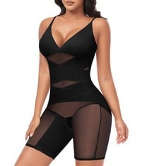 21 X TOMEEK SHAPEWEAR BODYSUITS FOR WOMEN TUMMY CONTROL BUTT LIFTER V NECK FULL BODY SHAPER SLIMMING SHAPING BODYSUIT ADJUSTABLE STRAPS SCULPTING JUMPSUIT WAIST TRAINER, BLACK,SIZE M - TOTAL RRP £140