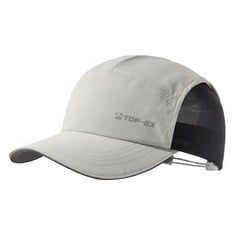 8 X TOP-EX SUMMER BREATHABLE BASEBALL CAP FOR MEN WOMEN LIGHTWEIGHT QUICK DRY MESH BASEBALL CAPS FOR GOLF OUTDOOR UV SUN CAPS ADJUSTABLE LIGHT GREY M/L - TOTAL RRP £107: LOCATION - D RACK