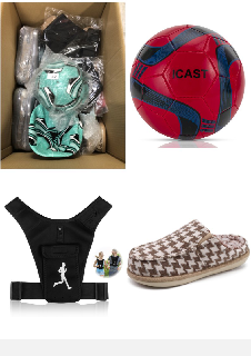 QUANTITY OF ASSORTED ITEMS TO INCLUDE LIGHTWEIGHT FOOTBALL BALL FOR KIDS | SIZE 5 FOOTBALL 270 GR. IDEAL FOR INDOOR/OUTDOOR GAME, EXCITING GIFT FOR YOUR FOOTBALL STAR: LOCATION - A RACK