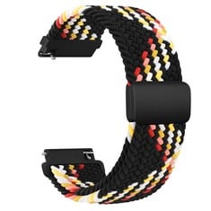 19 X BRAIDED STRAP COMPATIBLE WITH GARMIN VENU SQ 2 MUSIC STRAP, 20MM ADJUSTABLE SOFT MAGNETIC REPLACEMENT STRAP FOR VENU 2 PLUS/VENU SQ/FORERUNNER 55/FORERUNNER 645 STRAP/245 STRAP (LIGHT YELLOW) -