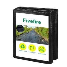 13 X FIVE FIRE GROUND COVER WEED MEMBRANE HEAVY DUTY LANDSCAPE GROUND COVER MEMBRANE FOR GARDENS 1M X 10M - TOTAL RRP £92: LOCATION - E RACK