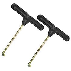 QUANTITY OF KILLING TASK 2 PCS TRAMPOLINE SPRING PULL TOOL T-HOOK TRAMPOLINE TOOL WITH PLASTIC HANDLE SPRING HOOK TOOL TRAMPOLINE PEG PULLER METAL TENT PEG PULLER HAND TOOL FOR JUMPING TRAMPOLINE (BL