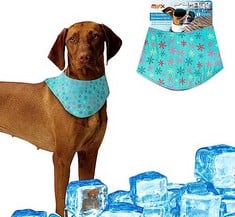 25 X MAX CHILL OUT DOG ICE BANDANA, INSTANT COOLING PET BANDANA, BREATHABLE SCARF DOG CAT ICE COLLAR FOR SUMMER (L) - TOTAL RRP £208: LOCATION - A RACK