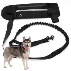 25 X POXIAOER HANDS FREE DOG LEAD?DOG LEAD FOR RUNNING WALKING?DOG WALKING BELT? ADJUSTABLE WAIST BELT?DOG WALKING BAG,DOG RUNNING LEAD 68" EXTENDABLE?BLACK? - TOTAL RRP £207: LOCATION - F RACK