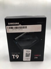 SAMSUNG T9 2TB PORTABLE SSD (ORIGINAL RRP - £263): MODEL NO MUPG2T0B [JPTE73432]: LOCATION - I2 RACK