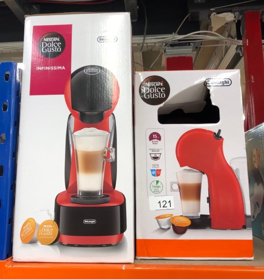 QUANTITY OF KITCHEN & APPLIANCES ITEMS TO INCLUDE NESCAFÉ DOLCE GUSTO DELONGHI PICCOLO XS POD CAPSULE COFFEE MACHINE, ESPRESSO, CAPPUCCINO AND MORE, EDG210.R,0.8 LITERS, RED AND BLACK EDG 210.R: LOCA