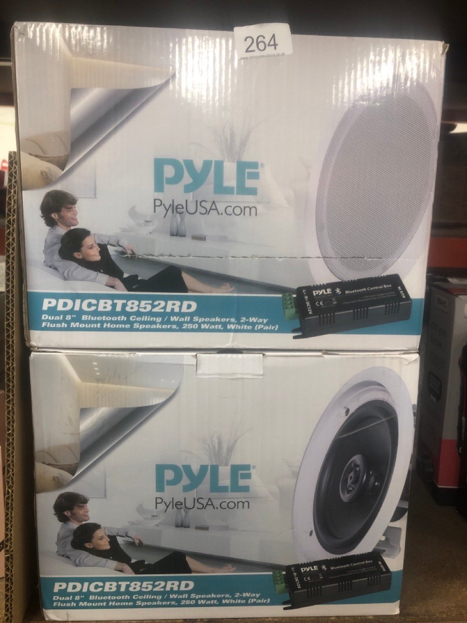 2 X PYLE BLUETOOTH CEILING/WALL SPEAKERS: LOCATION - B RACK