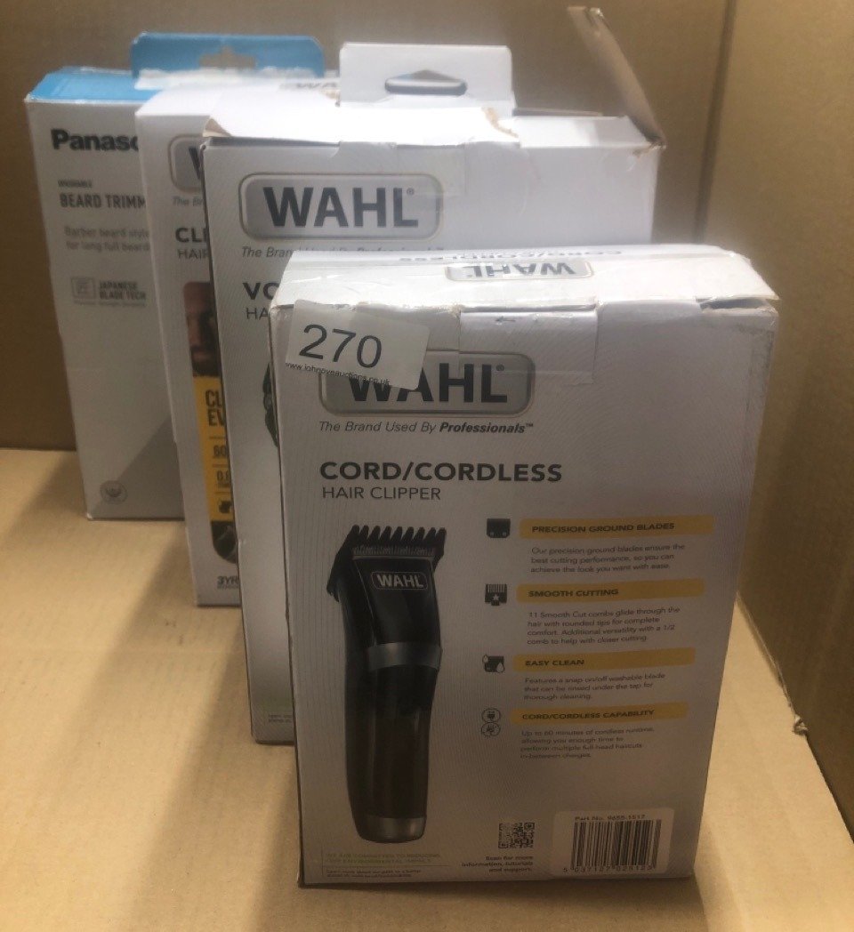 QUANTITY OF HEALTH & BEAUTY ITEMS TO INCLUDE WAHL CLIP ‘N RINSE CORD/CORDLESS HAIR CLIPPER, RECHARGEABLE CLIPPER, HAIR CLIPPERS FOR MEN, HEAD SHAVER, MEN'S HAIR CLIPPER KIT, MALE GROOMING , CORDED, C