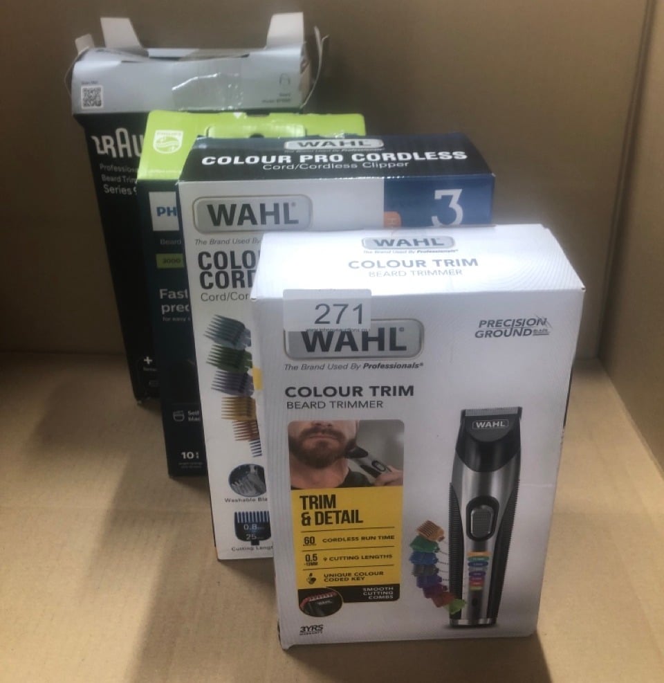 QUANTITY OF HEALTH & BEAUTY ITEMS TO INCLUDE WAHL COLOUR PRO CORDLESS HAIR CLIPPER KIT, NECK DUSTER, COLOUR CODED COMBS, HAIR CLIPPERS FOR MEN, HEAD SHAVER, MEN'S HAIR CLIPPER, EASY HOME HAIRCUTTING,