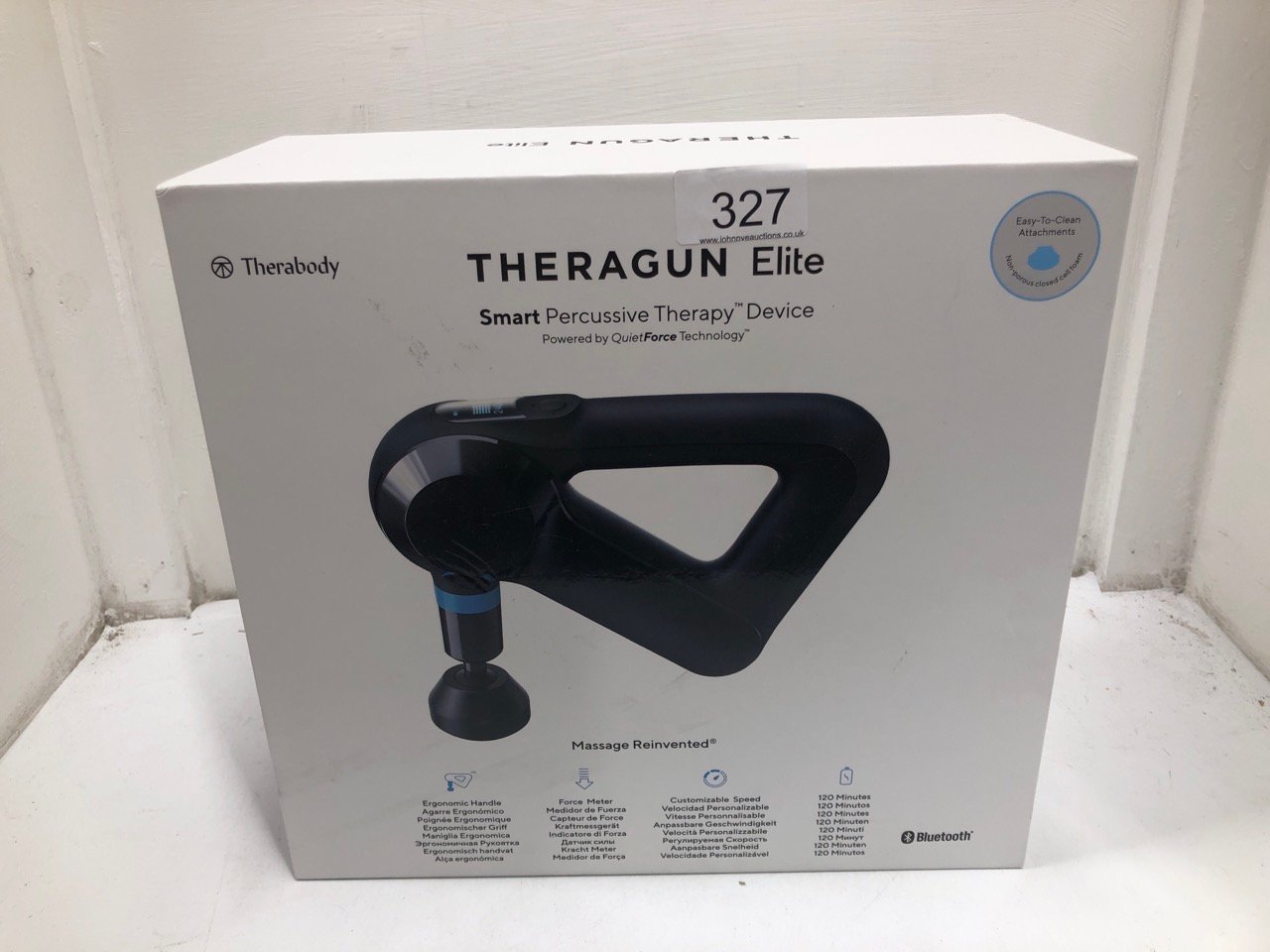 THERAGUN ELITE - HANDHELD ELECTRIC MASSAGE GUN - BLUETOOTH ENABLED PERCUSSION THERAPY DEVICE FOR ATHLETES - POWERFUL DEEP TISSUE MUSCLE MASSAGER WITH QUIET FORCE TECHNOLOGY - 4TH GENERATION - BLACK.: