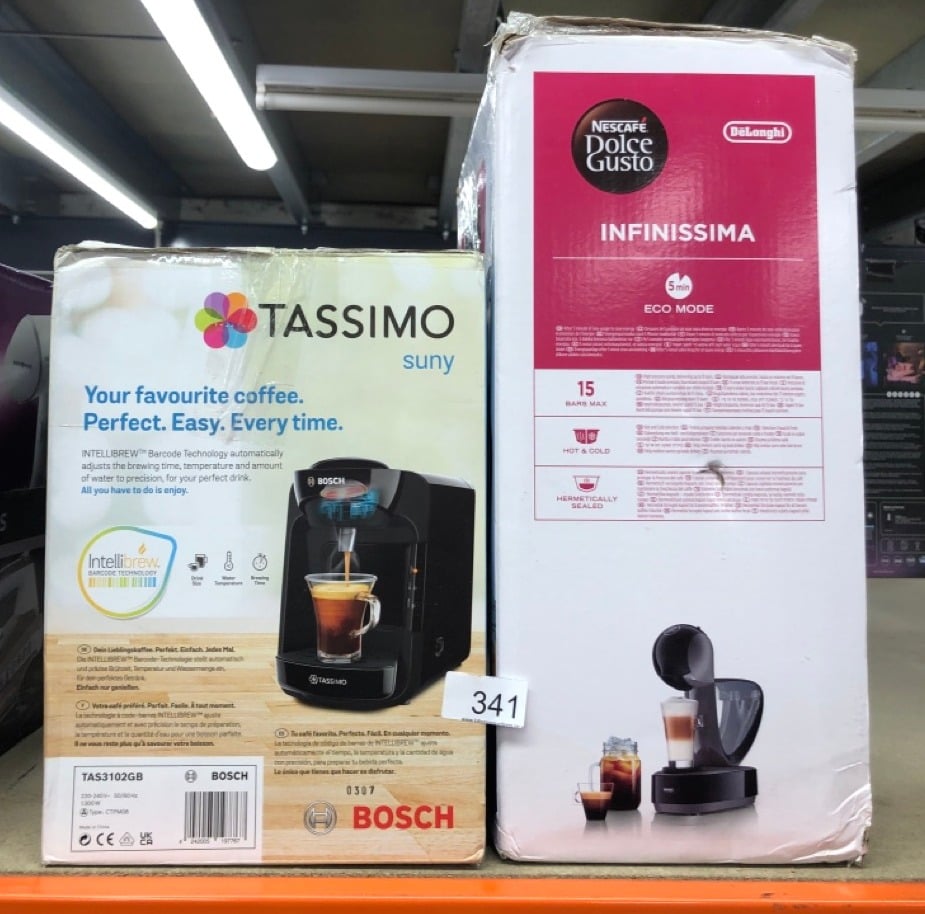 TASSIMO BY BOSCH SUNY 'SPECIAL EDITION' TAS3102GB COFFEE MACHINE,1300 WATT, 0.8 LITRE - BLACK: LOCATION - B RACK