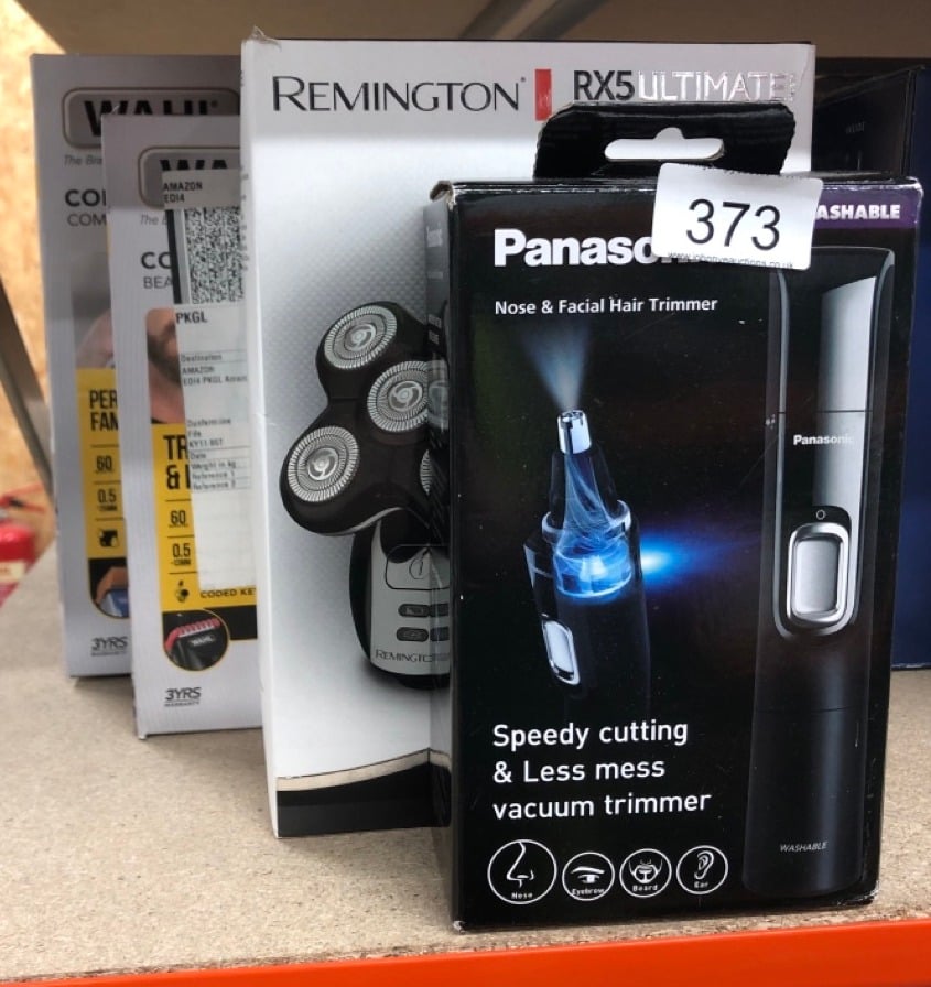 QUANTITY OF HEALTH & BEAUTY ITEMS TO INCLUDE PANASONIC ER-GN300K503 ELECTRIC FACIAL EAR EYEBROW AND NOSE HAIR TRIMMER FOR MEN AND WOMEN, WATERPROOF FOR EASY CLEANING, BATTERY-OPERATED FOR PORTABLE US