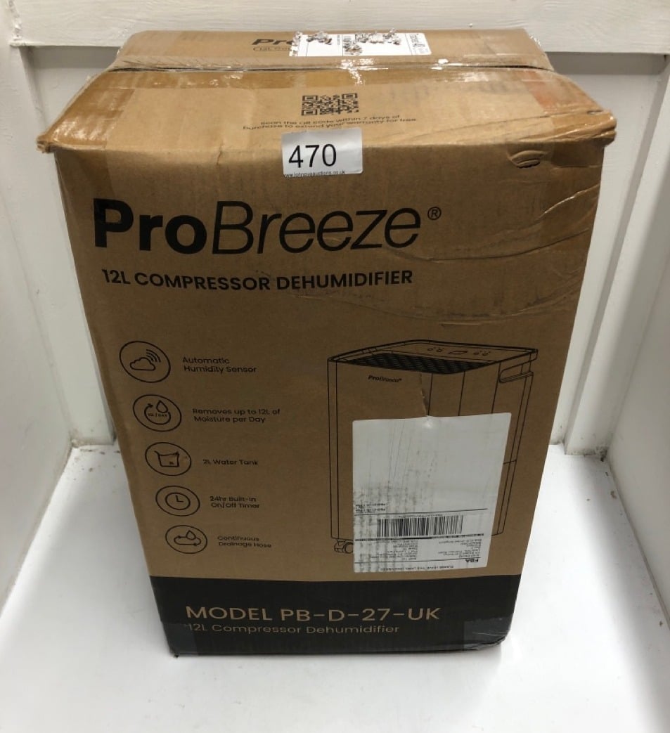 PRO BREEZE 12L COMPRESSOR DEHUMIDIFIER: LOCATION - C RACK