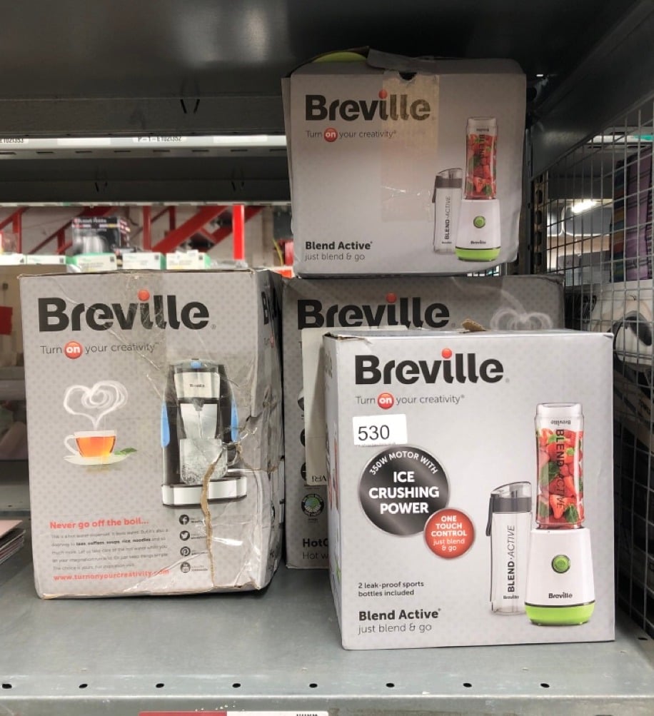 QUANTITY OF KITCHEN & APPLIANCES ITEMS TO INCLUDE BREVILLE BLEND ACTIVE PERSONAL BLENDER & SMOOTHIE MAKER | 350W | 2 PORTABLE BLEND ACTIVE BOTTLES (600ML) | LEAK PROOF LIDS | WHITE & GREEN [VBL246]: