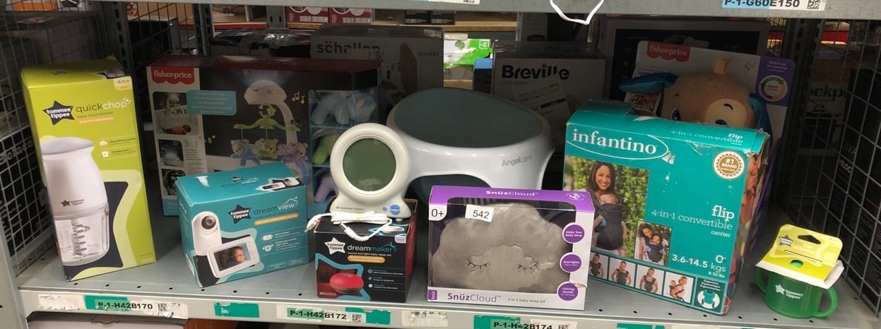 QUANTITY OF BABY & TODDLER ITEMS TO INCLUDE TOMMEE TIPPEE TT BABY SLEEP AID: LOCATION - D RACK