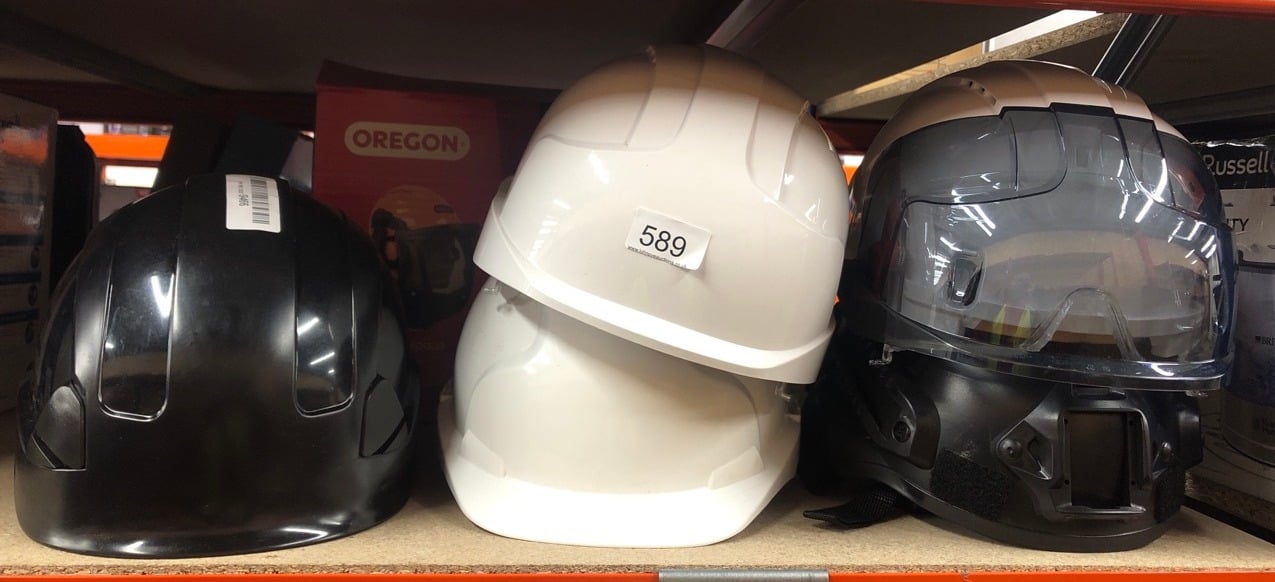 QUANTITY OF ASSORTED SAFETY HARD HATS TO INCLUDE OREGON WAIPOUA  ONE SIZE: LOCATION - D RACK