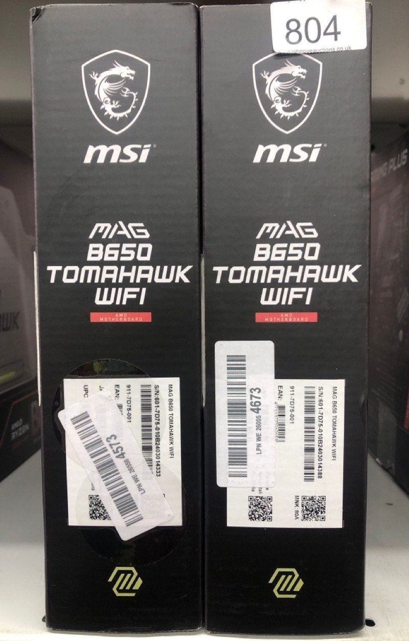 2 X MSI MAG B650 TOMAHAWK WIFI GAMING MOTHERBOARD: LOCATION - BACK RACK