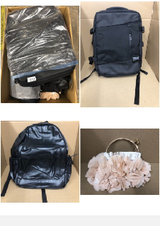 QUANTITY OF BAGS TO INCLUDE BLACK NYLON BACKPACK: LOCATION - BACK RACK