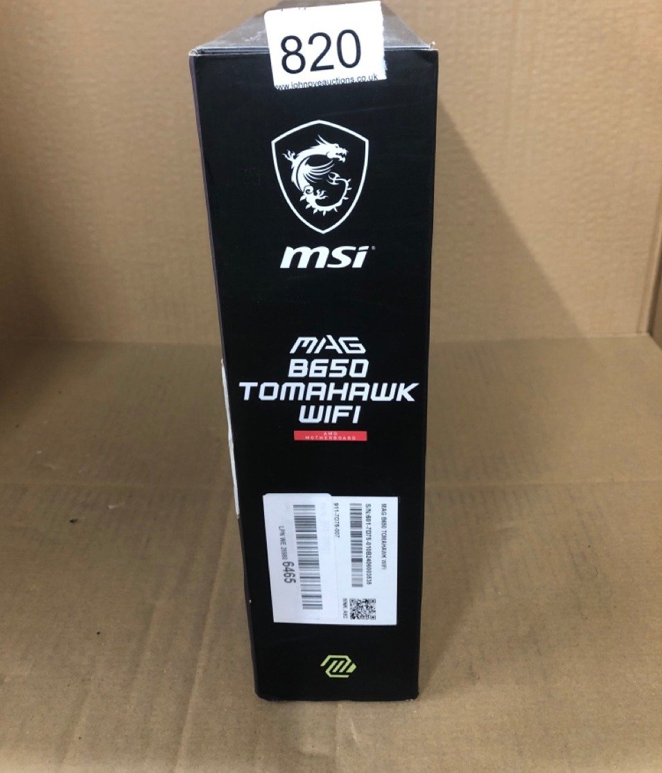 MSI MAG TOMAHAWK WIFI GAMING MOTHERBOARD MODEL B650: LOCATION - BACK RACK