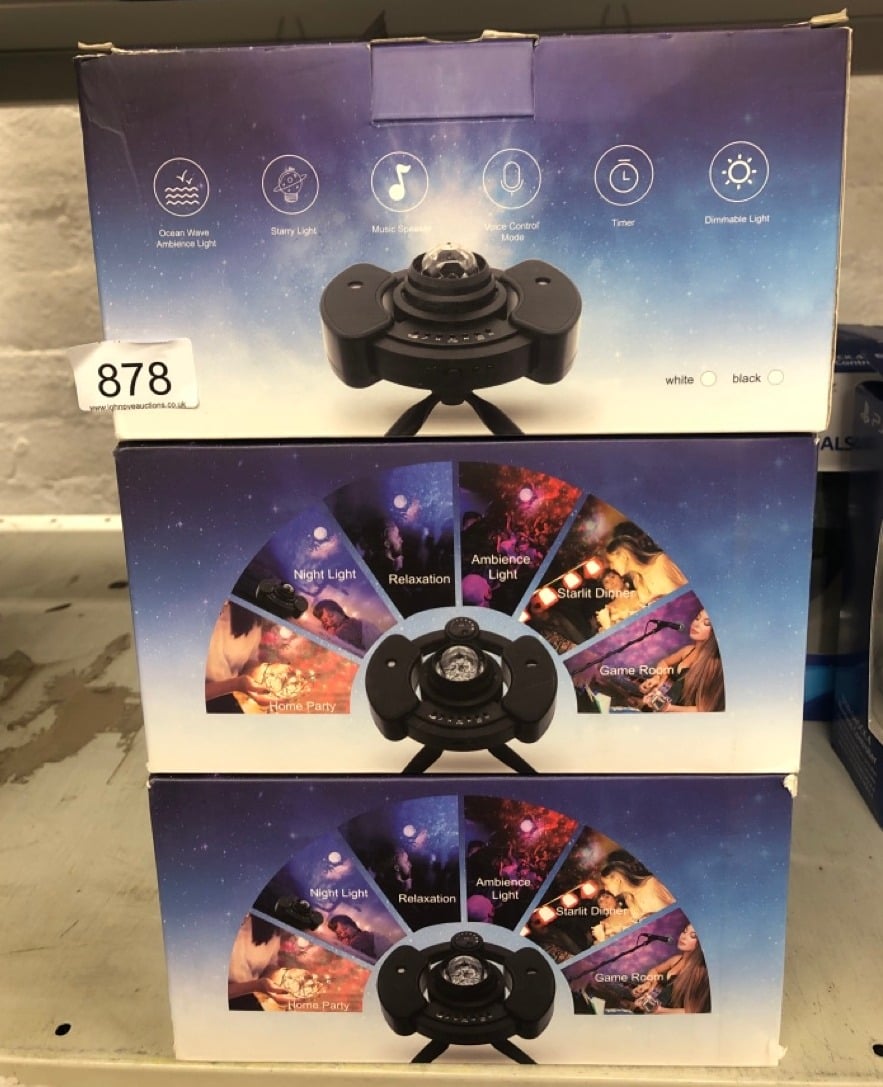 4 X UFO 4 IN 1 STAR PROJECTORS: LOCATION - BACK RACK