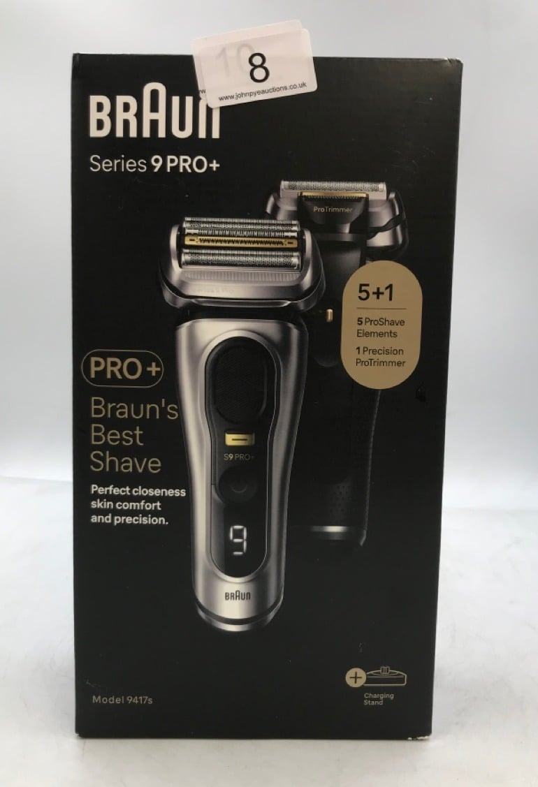 BRAUN SERIES 9 PRO+ ELECTRIC SHAVER FOR MEN, 5 PRO SHAVE ELEMENTS & PRECISION LONG HAIR PRO TRIMMER, POWERCASE, 9527S.:: LOCATION - TOP 50