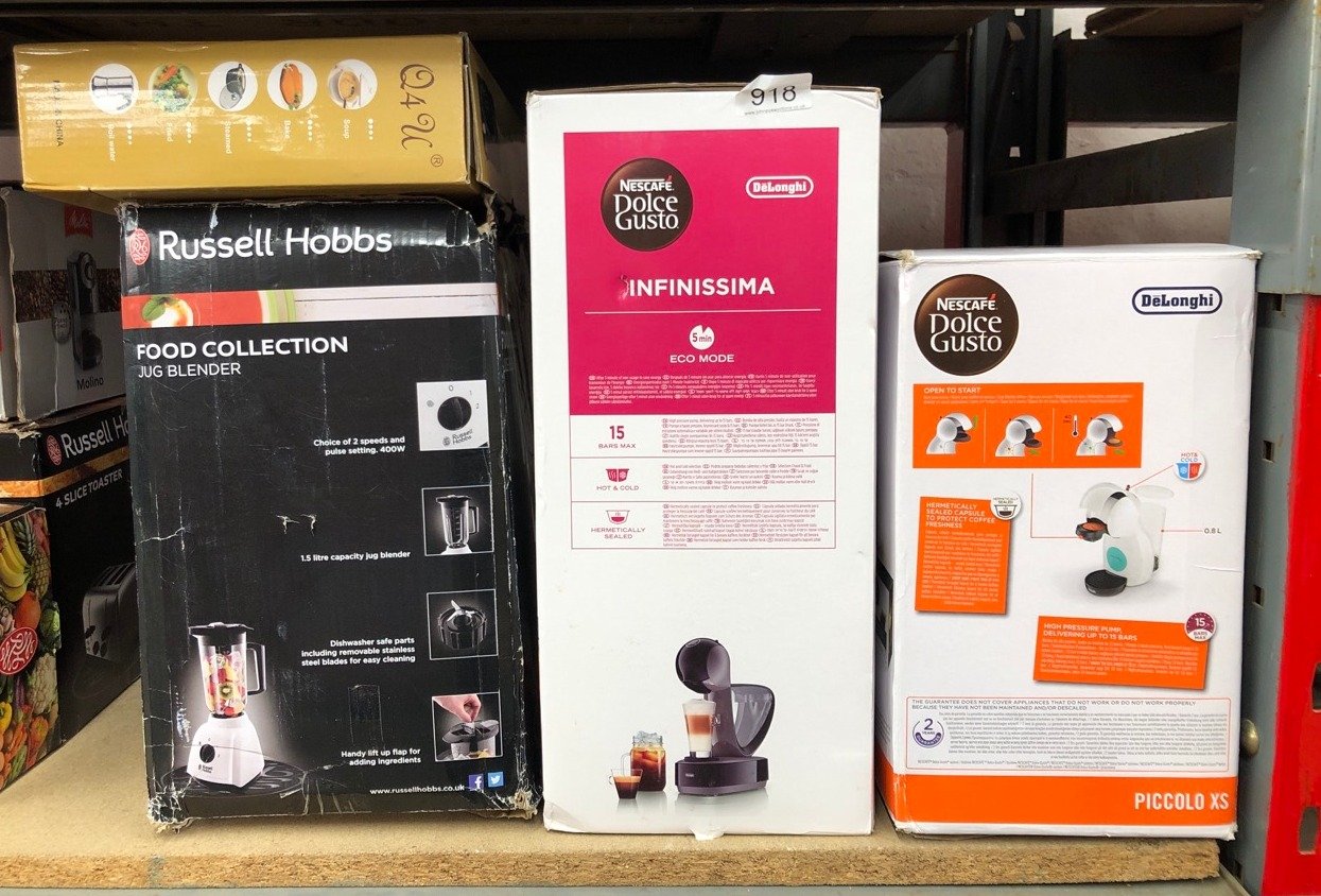 QUANTITY OF KITCHEN & APPLIANCES ITEMS TO INCLUDE NESCAFÉ DOLCE GUSTO EDG 260.G IN FINISSIMA DOLCE GUSTO POD CAPSULE COFFEE MACHINE, 1470 W, 1.2 LITERS, BLACK AND CHARCOAL: LOCATION - F RACK