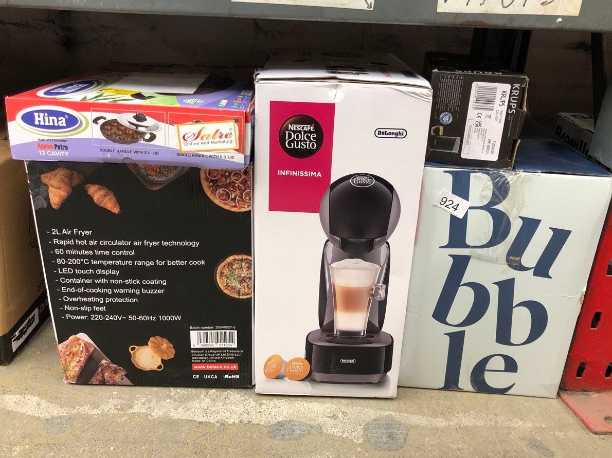 QUANTITY OF KITCHEN & APPLIANCES ITEMS TO INCLUDE NESCAFÉ DOLCE GUSTO EDG 260.G IN FINISSIMA DOLCE GUSTO POD CAPSULE COFFEE MACHINE, 1470 W, 1.2 LITERS, BLACK AND CHARCOAL: LOCATION - F RACK