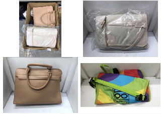 QUANTITY OF ASSORTED BAGS TO INCLUDE PEACH/PINK LEATHER HANDBAG: LOCATION - F RACK