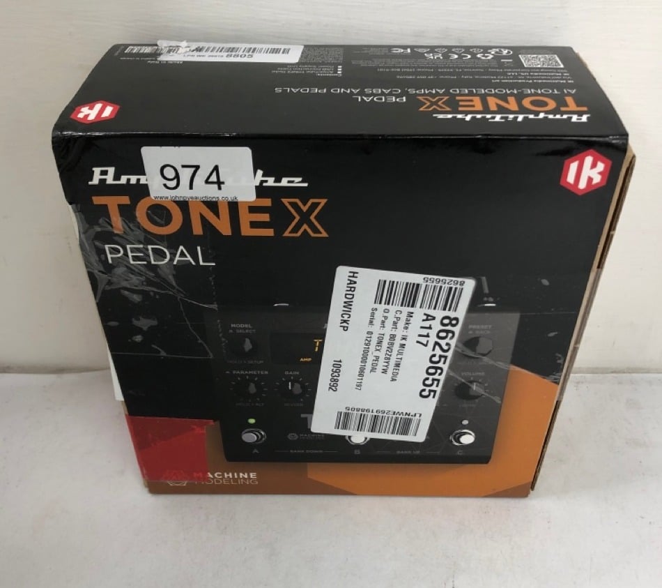 AMPLITUBE TONE X PEDAL: LOCATION - FRONT RACK