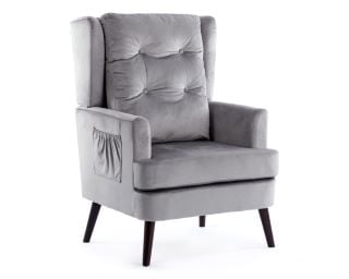 CONISTON FIRESIDE CHAIR VELVET SLATE RRP £469