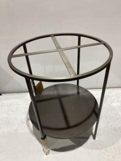 NKUKU KAROKO ROUND SIDE TABLE BLACK RRP £250