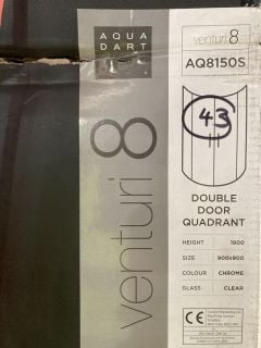 AQUADART  DOUBLE DOOR QUADRANT (AQ8150S)