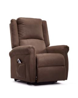 LUXBURY MOCHA DUEL MOTOR HEAT AND MASSAGE RISER RECLINER RRP £1599.99