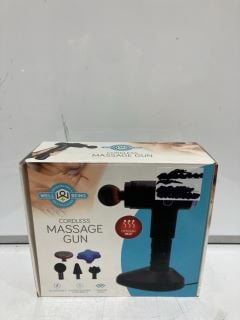 QTY OF ITEMS TO INCLUDE WELL BEING CORDLESS MASSAGE GUN