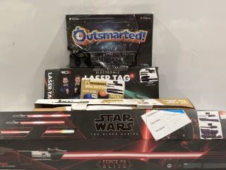 QTY OF ITEMS TO INCLUDE STAR WARS DARTH VADER  FORCE FX ELITE LIGHTSABER