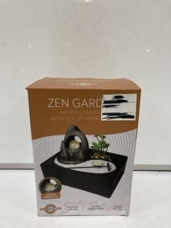 QTY OF ITEMS TO INCLUDE ZEN GARDEN WATER FOUNTAIN WITH LED SPINNING BALL