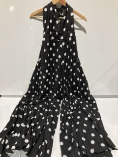 1 X BOX OF PREMIUM DESIGNER APPAREL TO INCLUDE FOREVER UNIQUE POLKA DOT JUMPSUIT WITH PLEATED TROUSERS UK 18