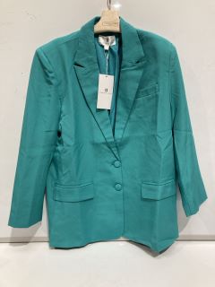 1 X BOX OF PREMIUM DESIGNER APPAREL TO INCLUDE FOREVER UNIQUE TEAL BLAZER UK 12