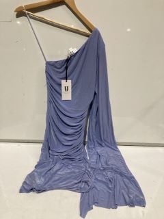 1 X BOX OF PREMIUM DESIGNER APPAREL TO INCLUDE FOREVER UNIQUE LIGHT BLUE DRESS UK 14