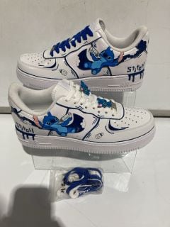 NIKE AIR FORCE 1 STITCH WHITE/BLUE TRAINERS