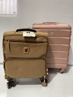 FLIGHT KNIGHT PINK/ROSE CARRY CASE + IT LUGGAGE BROWN CARRY CASE