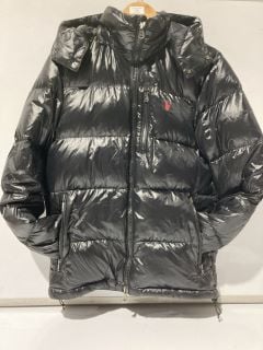 RALPH LAUREN POLO PUFFER JACKET IN BLACK SIZE S