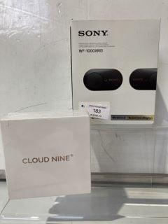 CLOUD NINE EARBUDS + SONY WIRELESS NOISE CANCELLING STEREO HEADSET